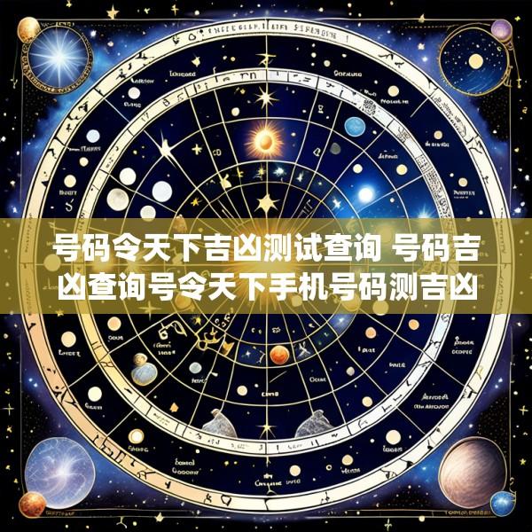 号码令天下吉凶测试查询 号码吉凶查询号令天下手机号码测吉凶(超准)
