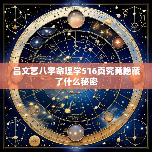 吕文艺八字命理学516页究竟隐藏了什么秘密