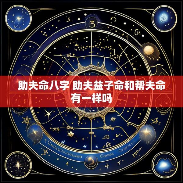 助夫命八字 助夫益子命和帮夫命有一样吗