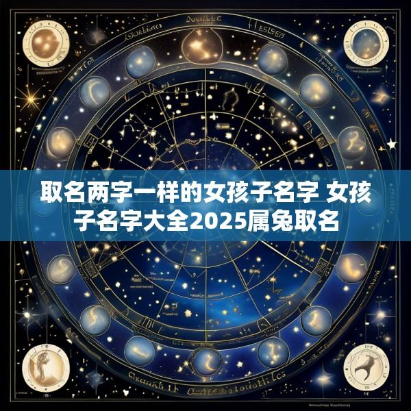 取名两字一样的女孩子名字 女孩子名字大全2025属兔取名