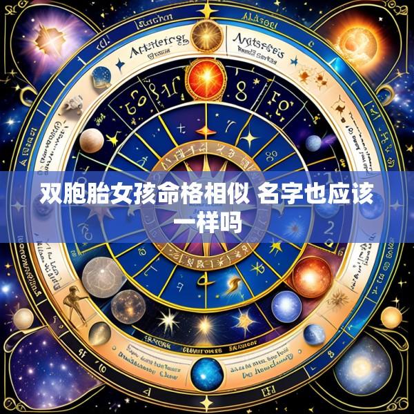 双胞胎女孩命格相似 名字也应该一样吗