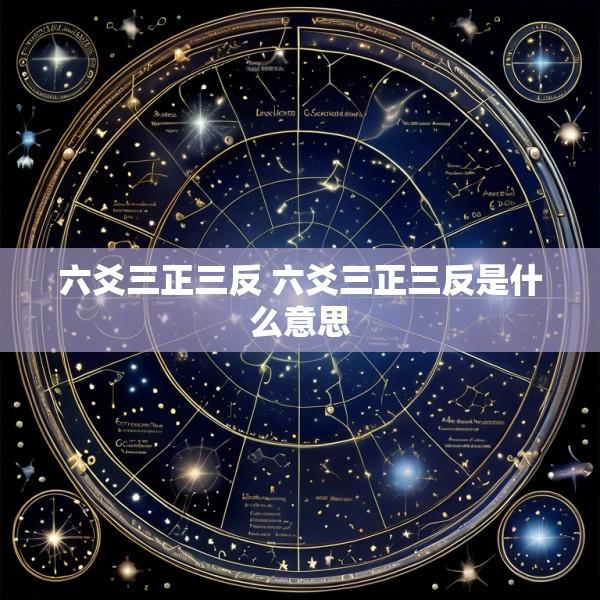 六爻三正三反 六爻三正三反是什么意思
