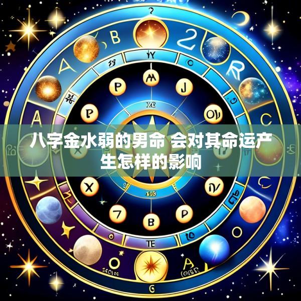 八字金水弱的男命 会对其命运产生怎样的影响