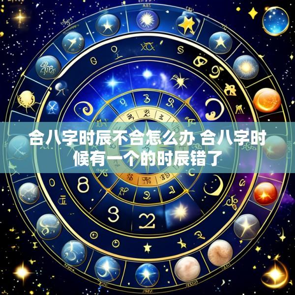 合八字时辰不合怎么办 合八字时候有一个的时辰错了
