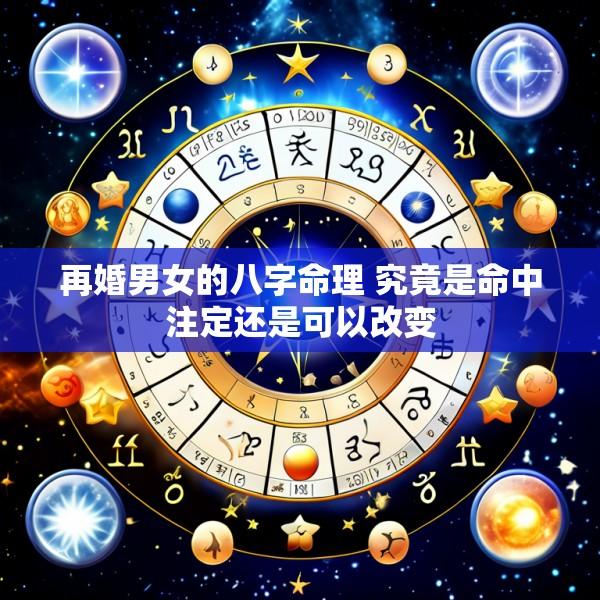 再婚男女的八字命理 究竟是命中注定还是可以改变