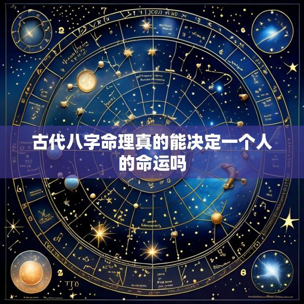 古代八字命理真的能决定一个人的命运吗