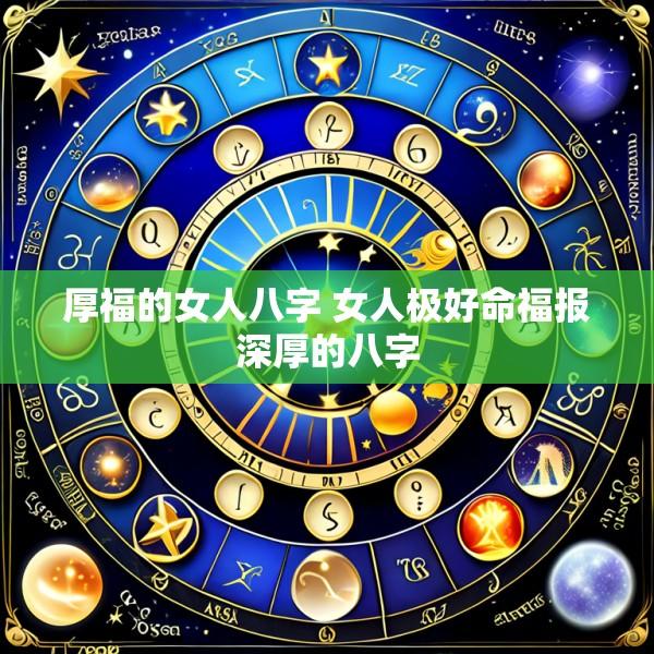 厚福的女人八字 女人极好命福报深厚的八字