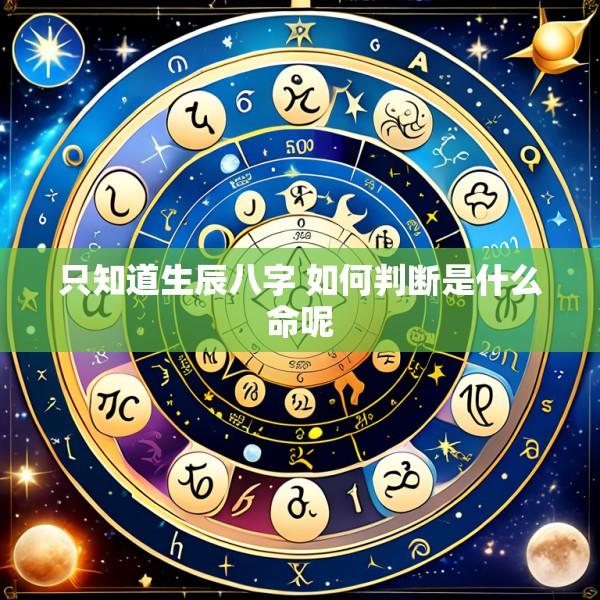 只知道生辰八字 如何判断是什么命呢