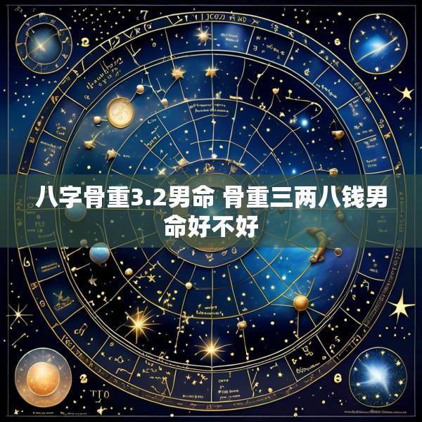 八字骨重3.2男命 骨重三两八钱男命好不好