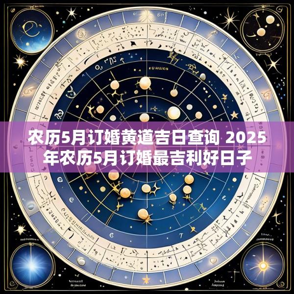 农历5月订婚黄道吉日查询 2025年农历5月订婚最吉利好日子