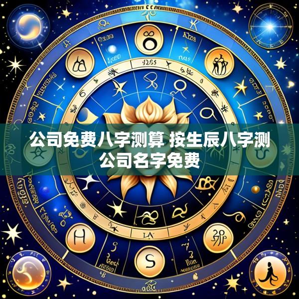 公司免费八字测算 按生辰八字测公司名字免费