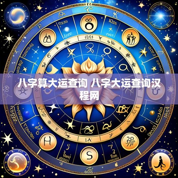 八字算大运查询 八字大运查询汉程网