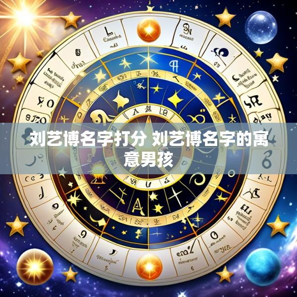 刘艺博名字打分 刘艺博名字的寓意男孩