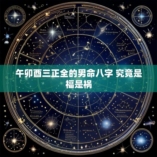 午卯酉三正全的男命八字 究竟是福是祸