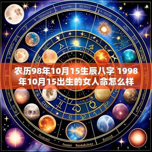 农历98年10月15生辰八字 1998年10月15出生的女人命怎么样
