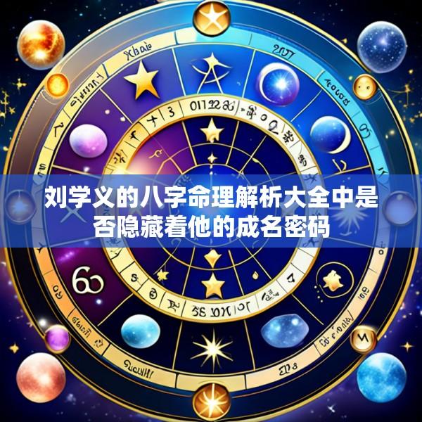 刘学义的八字命理解析大全中是否隐藏着他的成名密码