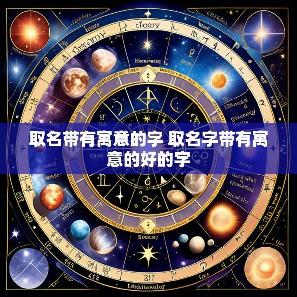 取名带有寓意的字 取名字带有寓意的好的字