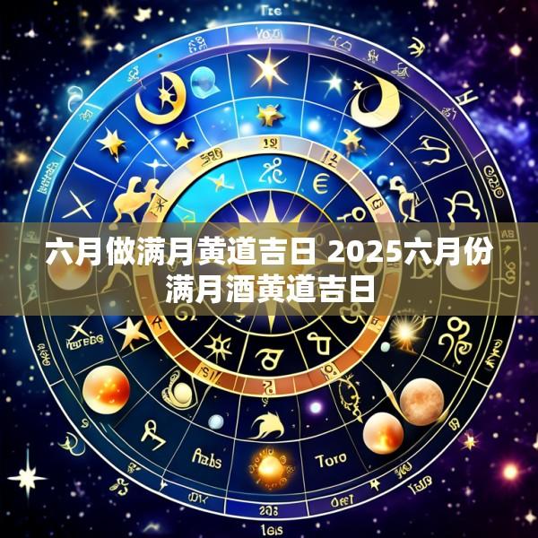 六月做满月黄道吉日 2025六月份满月酒黄道吉日