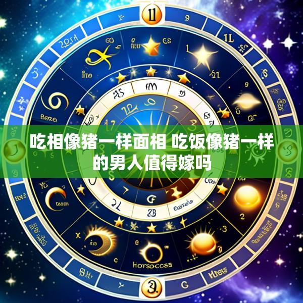 吃相像猪一样面相 吃饭像猪一样的男人值得嫁吗