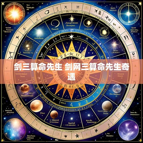 剑三算命先生 剑网三算命先生奇遇