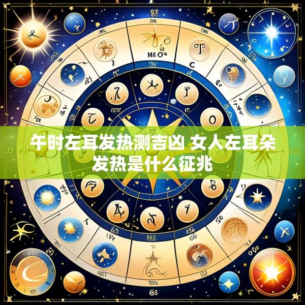 午时左耳发热测吉凶 女人左耳朵发热是什么征兆