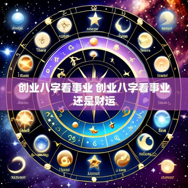 创业八字看事业 创业八字看事业还是财运