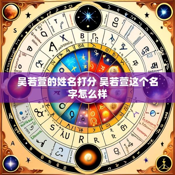 吴若萱的姓名打分 吴若萱这个名字怎么样