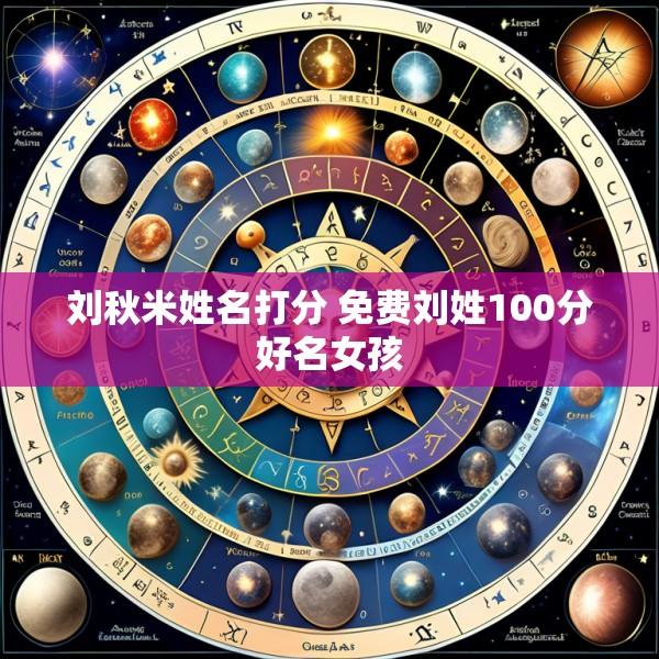 刘秋米姓名打分 免费刘姓100分好名女孩