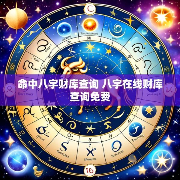 命中八字财库查询 八字在线财库查询免费