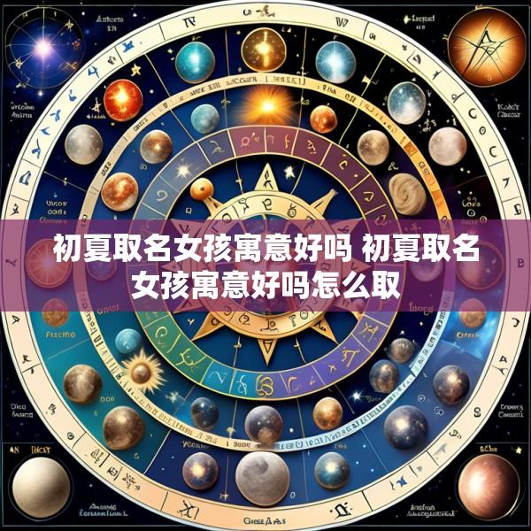 初夏取名女孩寓意好吗 初夏取名女孩寓意好吗怎么取