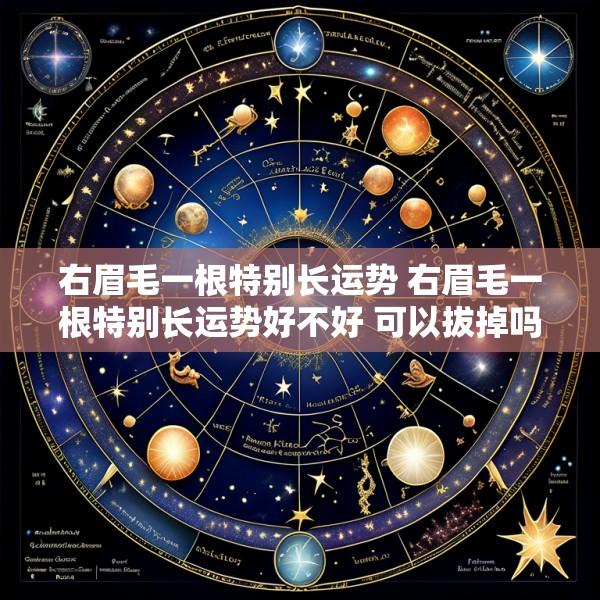右眉毛一根特别长运势 右眉毛一根特别长运势好不好 可以拔掉吗