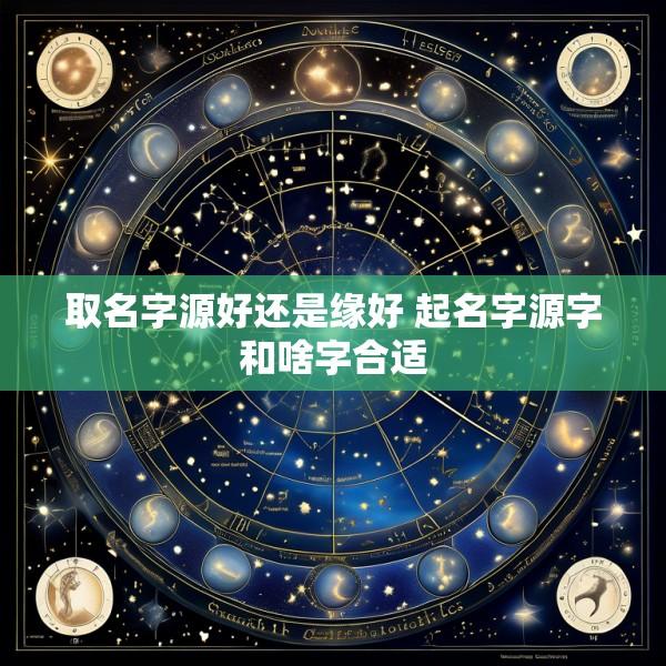 取名字源好还是缘好 起名字源字和啥字合适