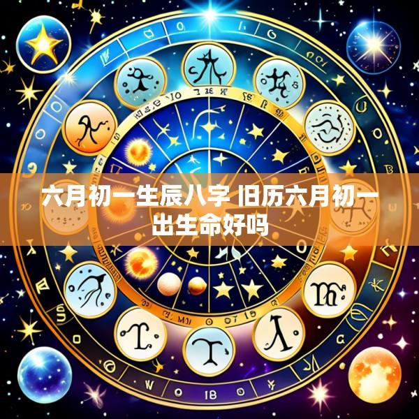 六月初一生辰八字 旧历六月初一出生命好吗