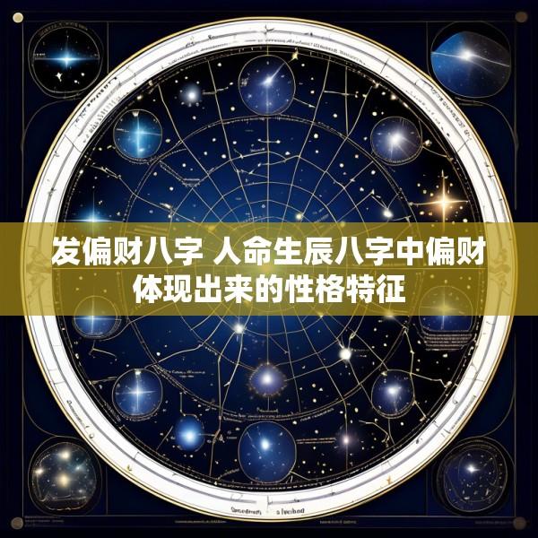 发偏财八字 人命生辰八字中偏财体现出来的性格特征