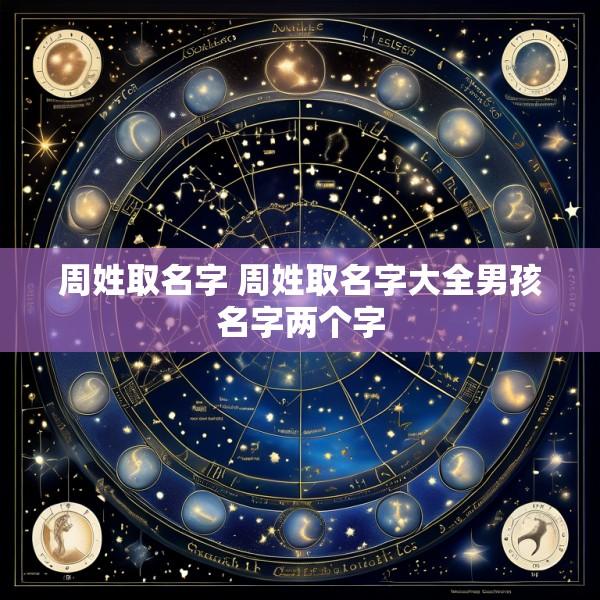 周姓取名字 周姓取名字大全男孩名字两个字