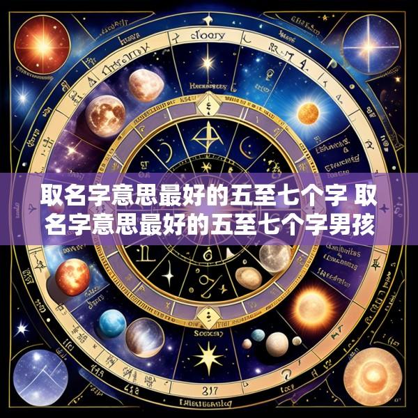 取名字意思最好的五至七个字 取名字意思最好的五至七个字男孩