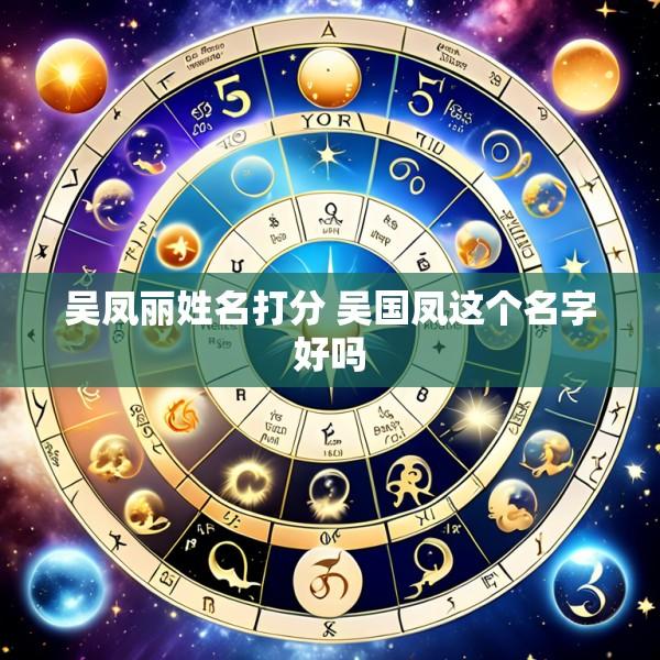 吴凤丽姓名打分 吴国凤这个名字好吗