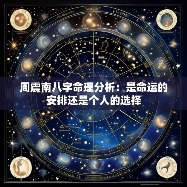 周震南八字命理分析：是命运的安排还是个人的选择