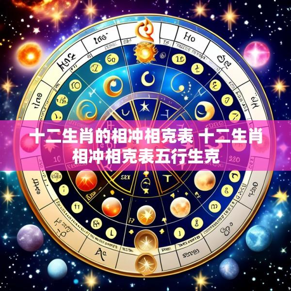 十二生肖的相冲相克表 十二生肖相冲相克表五行生克