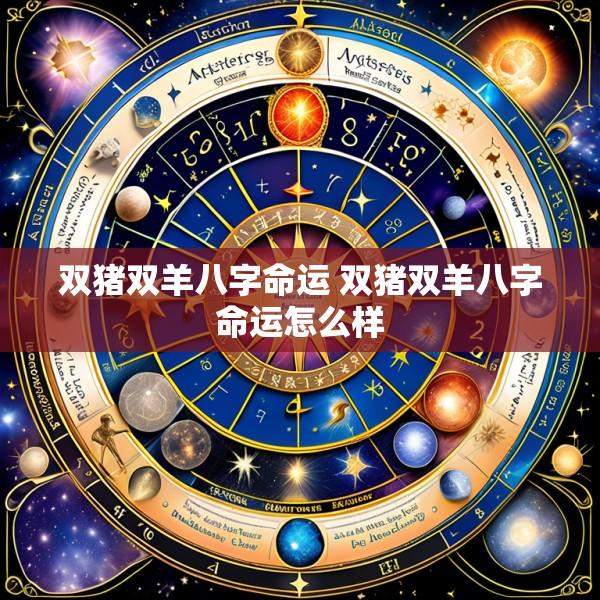双猪双羊八字命运 双猪双羊八字命运怎么样