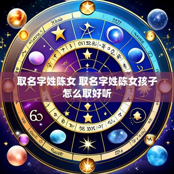 取名字姓陈女 取名字姓陈女孩子怎么取好听