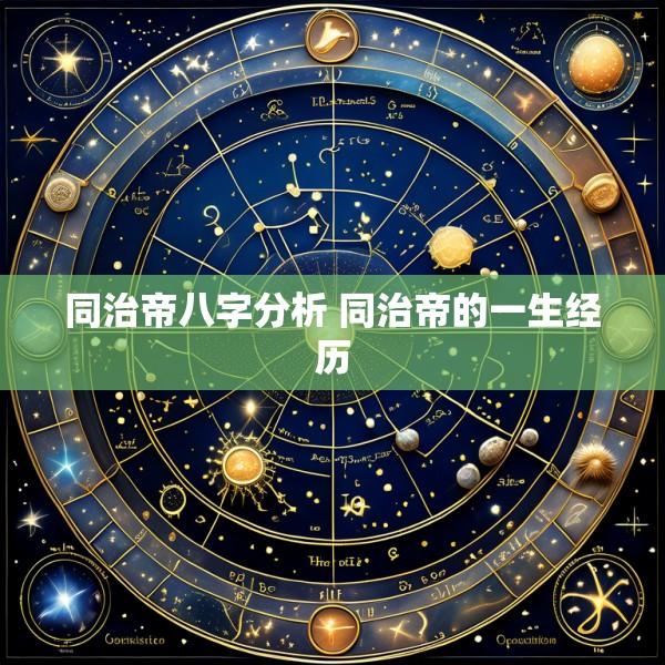 同治帝八字分析 同治帝的一生经历