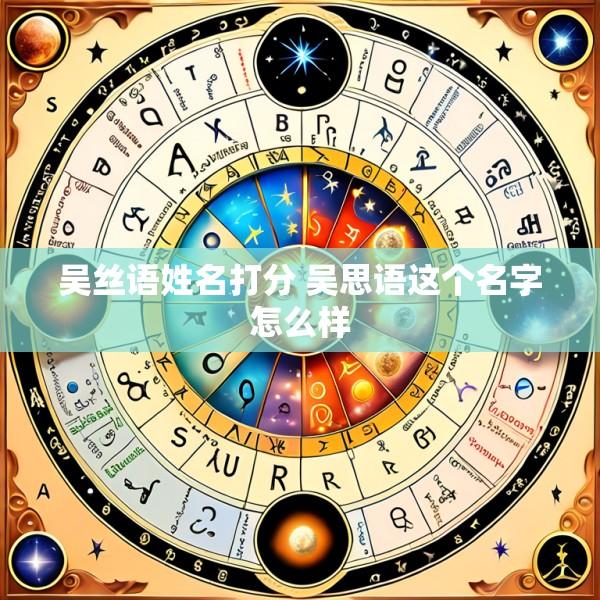 吴丝语姓名打分 吴思语这个名字怎么样