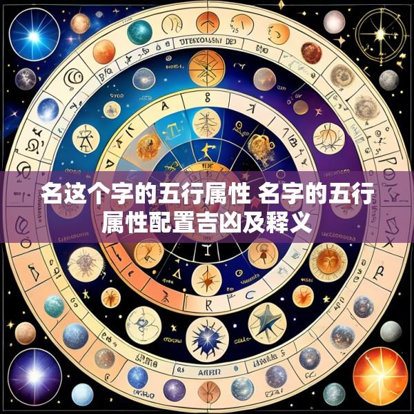 名这个字的五行属性 名字的五行属性配置吉凶及释义
