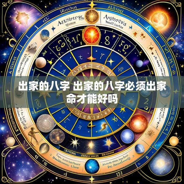 出家的八字 出家的八字必须出家命才能好吗