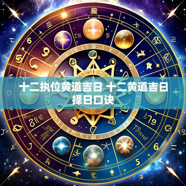 十二执位黄道吉日 十二黄道吉日择日口诀