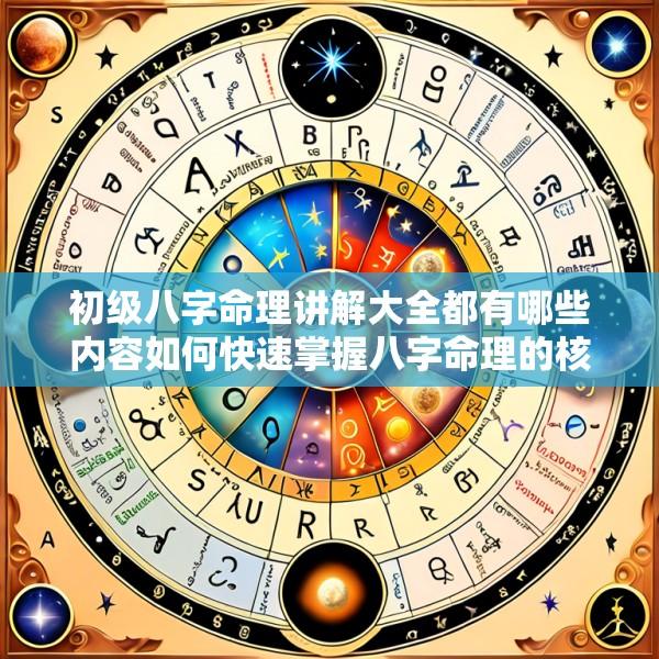 初级八字命理讲解大全都有哪些内容如何快速掌握八字命理的核心要点