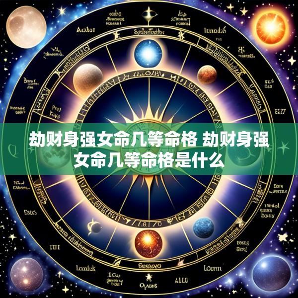 劫财身强女命几等命格 劫财身强女命几等命格是什么