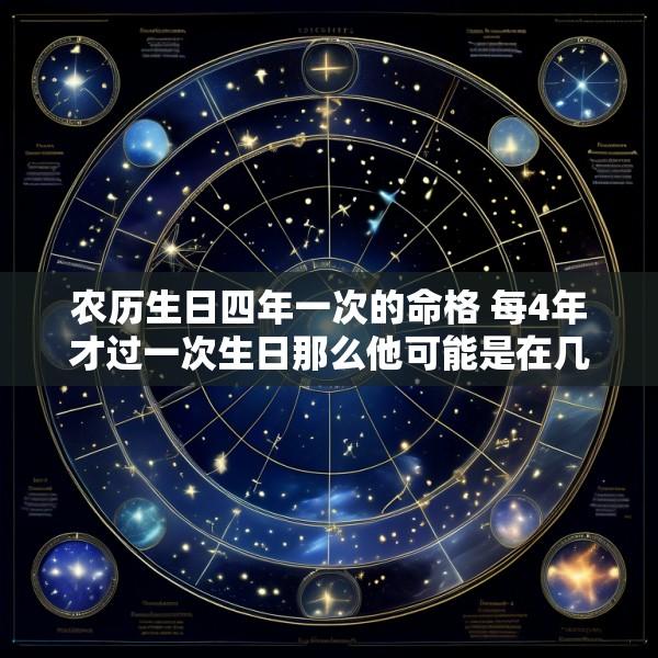 农历生日四年一次的命格 每4年才过一次生日那么他可能是在几月出生的