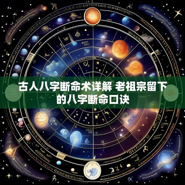 古人八字断命术详解 老祖宗留下的八字断命口诀